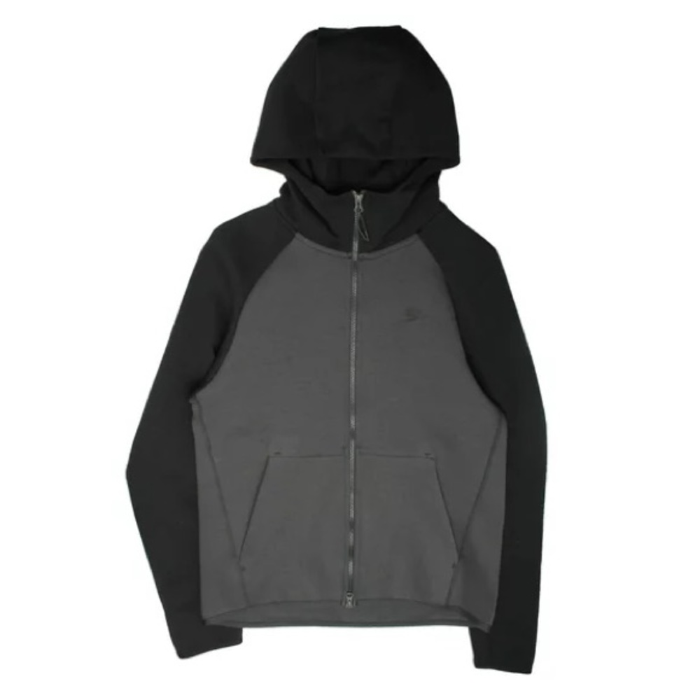 Nike Mens Tech Fleece Full Zip Hoodie Sweatshirt Anthracite/Black New Size Large